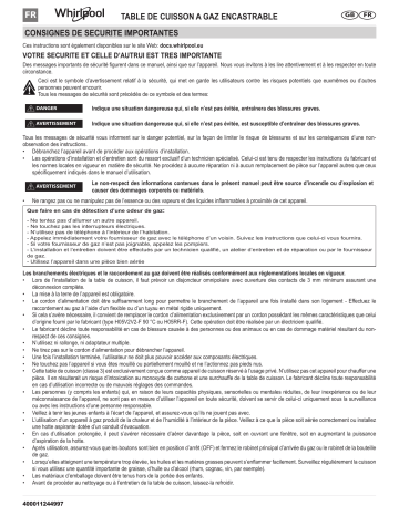 Mode d'emploi | Whirlpool GMW 7552/IXL FR Manuel utilisateur | Fixfr