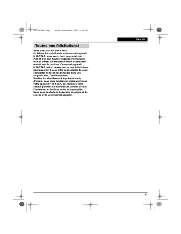 Mode d'emploi | Whirlpool MCK 144 B Manuel utilisateur | Fixfr