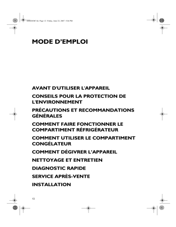 773202 | Mode d'emploi | Whirlpool 773212 Manuel utilisateur | Fixfr