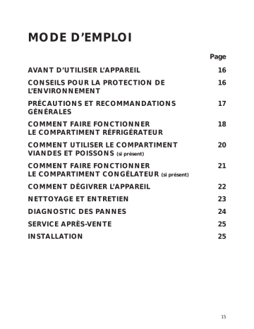 921.2.12 | 911.2.12 | 911.2.02 | 920.2.02 | 920.2.12 | Mode d'emploi | Whirlpool 921.2.02 Manuel utilisateur | Fixfr