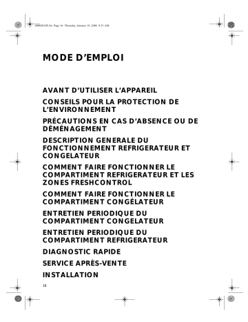 627.4.02 | 627.4.12 | 627212 | 627.2.02 | 627.2.12 | Mode d'emploi | Whirlpool 627202 Manuel utilisateur | Fixfr