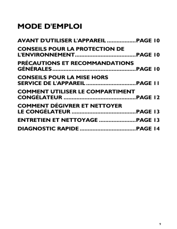 Mode d'emploi | Whirlpool MTG 104 A Manuel utilisateur | Fixfr