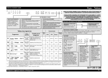 ADG 7530 FD | Mode d'emploi | Whirlpool ADG 6630 FD Manuel utilisateur | Fixfr