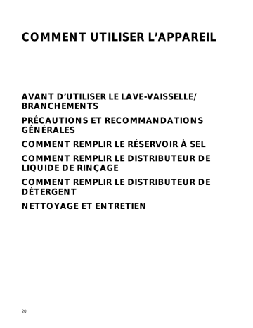 GSI 5910 IN | Mode d'emploi | Whirlpool GSU 5639 WS         BK Manuel utilisateur | Fixfr