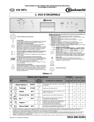 GSI 5971IN          BK | GSI 5971 SW        BK | Mode d'emploi | Whirlpool GSI 5971 WS       BK Manuel utilisateur | Fixfr