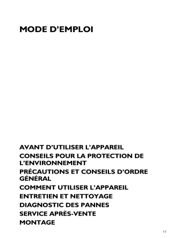 Mode d'emploi | Whirlpool AKR 630 WH-1 Manuel utilisateur | Fixfr