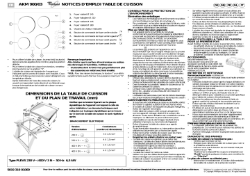 Mode d'emploi | Whirlpool AKM 900/NE/03 Manuel utilisateur | Fixfr