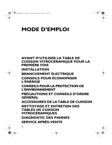 ETII 5640 NE/01 | ETPI 5740 IN/01 | ETPI 5640 IN/01 | Mode d'emploi | Whirlpool ETII 5740 NE/01 Manuel utilisateur | Fixfr