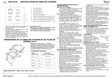 Mode d'emploi | Whirlpool AKM 607/NB/01 Manuel utilisateur | Fixfr