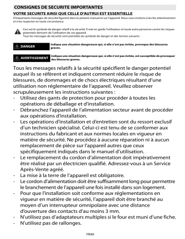 Mode d'emploi | Whirlpool AKZM 6820/IXL Manuel utilisateur | Fixfr