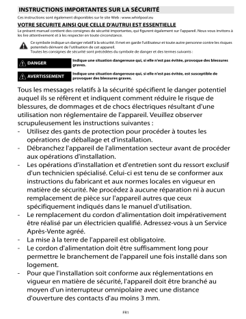 Mode d'emploi | Whirlpool AKP 236/IX Manuel utilisateur | Fixfr