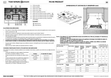 Mode d'emploi | Whirlpool TGW 5476/IN Manuel utilisateur | Fixfr