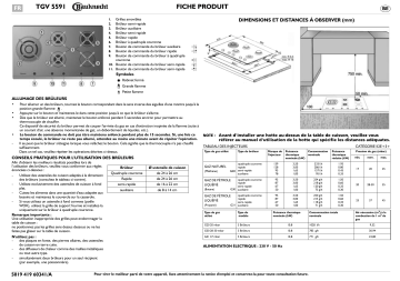 Mode d'emploi | Whirlpool TGV 5591 SW Manuel utilisateur | Fixfr