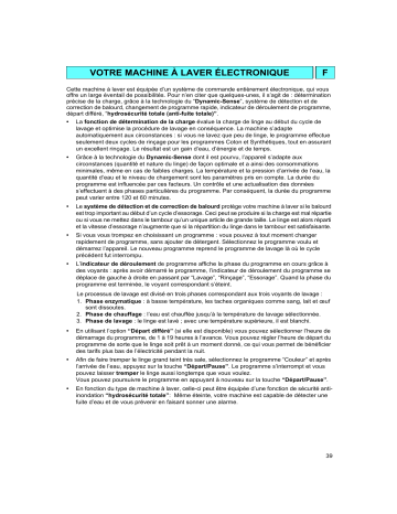 WA 8388W | WA 8988 W | WA 8588W | WA 8788W | Mode d'emploi | Whirlpool WA 7360W Manuel utilisateur | Fixfr