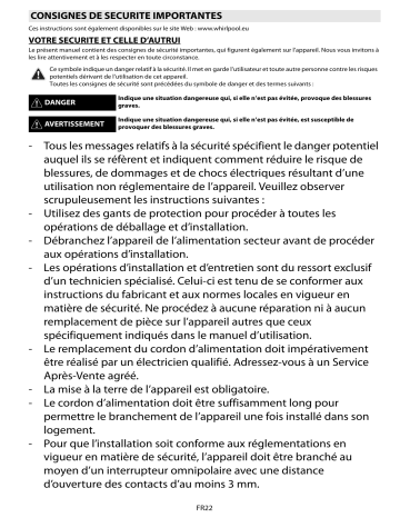 Mode d'emploi | Whirlpool AKZM 794/IX Manuel utilisateur | Fixfr