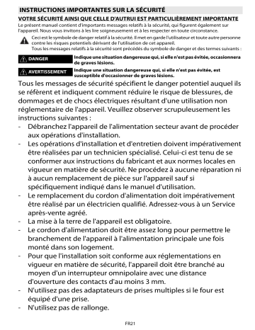 AKZM 793/IX | AKZM 793/NB | Mode d'emploi | Whirlpool AKZM 793/WH Manuel utilisateur | Fixfr