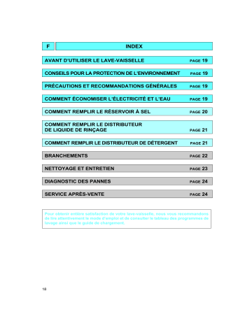 ADP CHICAGO | ADP 755 WH | ADP 734 WH | ADP 735 WH | ADP 741/2 WH | Mode d'emploi | Whirlpool ADP 745 WH Manuel utilisateur | Fixfr