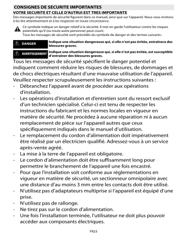 AKZ 278/IX | AKZ 278/WH | Mode d'emploi | Whirlpool AKZ 278/NB Manuel utilisateur | Fixfr