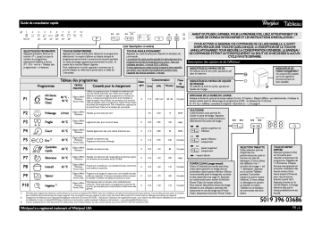 ADG 8442 FD | Mode d'emploi | Whirlpool ADG 8773 A++ PC FD Manuel utilisateur | Fixfr