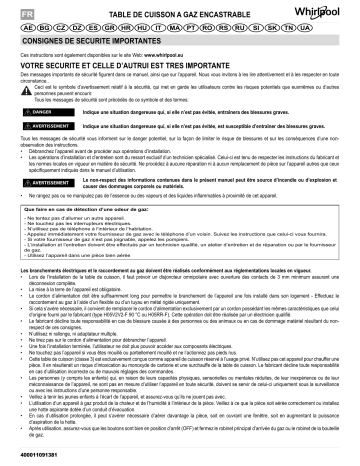 Mode d'emploi | Whirlpool GOR 6414/NB Manuel utilisateur | Fixfr