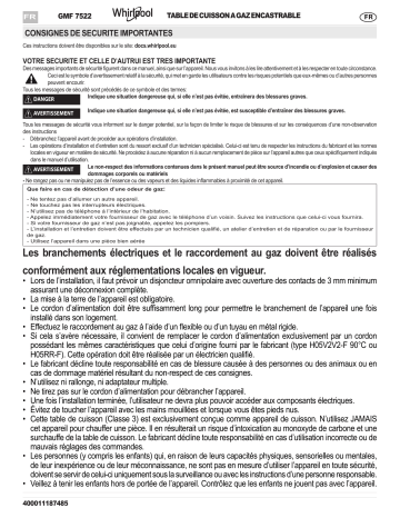 Mode d'emploi | Whirlpool GMF 7522/IXL Manuel utilisateur | Fixfr