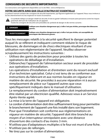 Mode d'emploi | Whirlpool AKZM 837/IX Manuel utilisateur | Fixfr