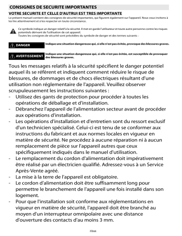 Mode d'emploi | Whirlpool AKZM 7540/IX Manuel utilisateur | Fixfr