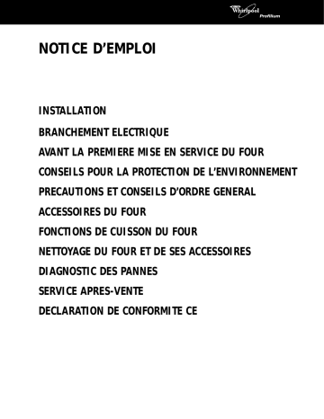 AKZ 388 NB | Mode d'emploi | Whirlpool AKZ 388 IX Manuel utilisateur | Fixfr