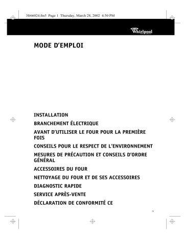 Mode d'emploi | Whirlpool AKZ 389 IX Manuel utilisateur | Fixfr