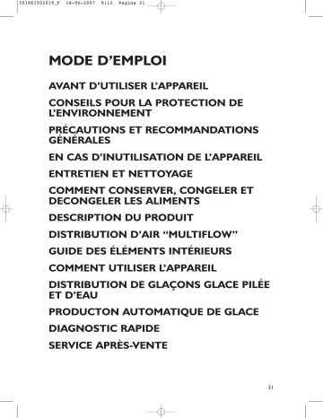 Mode d'emploi | Whirlpool CFS 841/1 S Manuel utilisateur | Fixfr