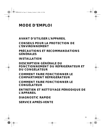 Mode d'emploi | Whirlpool KS3178BDUU-A01 Manuel utilisateur | Fixfr