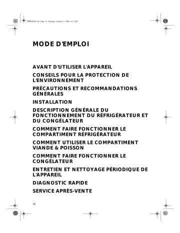 KS3178BFUU/A01 | Mode d'emploi | Whirlpool KD6178BFUU/A01 Manuel utilisateur | Fixfr