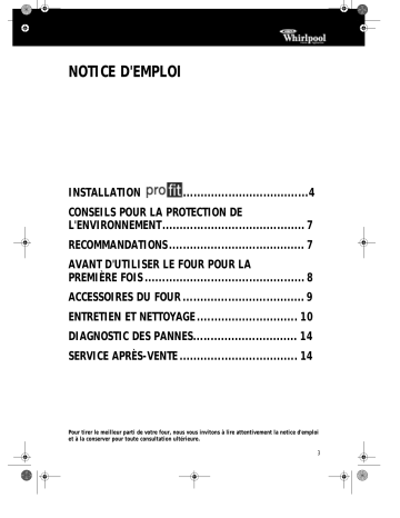 AKP 430 NB | Mode d'emploi | Whirlpool AKP 430 WH Manuel utilisateur | Fixfr