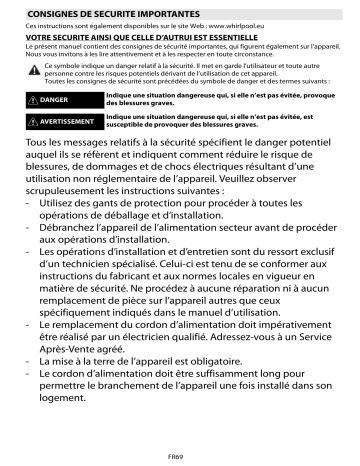 Mode d'emploi | Whirlpool AKZM 7540/IX Manuel utilisateur | Fixfr