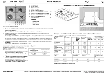 Mode d'emploi | Whirlpool AKT 609/IX Manuel utilisateur | Fixfr