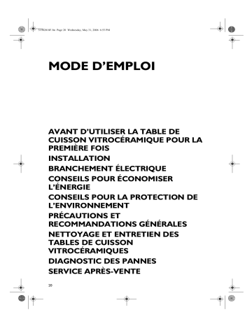 Mode d'emploi | Whirlpool ETI 6640 IN Manuel utilisateur | Fixfr