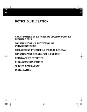 AKM 474NB | AKM 475 | Mode d'emploi | Whirlpool AKM 476 Manuel utilisateur | Fixfr