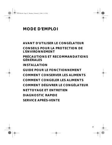 AFG 665 DGT | AFG 663 DGT | AFG 689 DGT | AFG 673 DGT | Mode d'emploi | Whirlpool AFG 664 DGT Manuel utilisateur | Fixfr