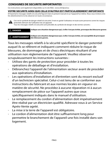 Mode d'emploi | Whirlpool AKZM 751/IX Manuel utilisateur | Fixfr