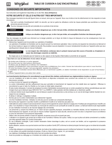 Mode d'emploi | Whirlpool GOW 7523/NB Manuel utilisateur | Fixfr