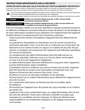 AKZ 521/IX | Mode d'emploi | Whirlpool AKZ 521/WH Manuel utilisateur | Fixfr