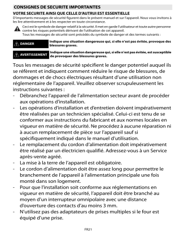 Mode d'emploi | Whirlpool AKZ 521/IX Manuel utilisateur | Fixfr