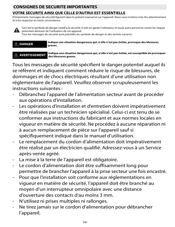 BLVMS 8100 PT | Mode d'emploi | Whirlpool BLVMS 8100 SW Manuel utilisateur | Fixfr