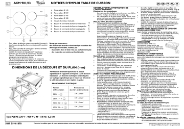 Mode d'emploi | Whirlpool AKM 901/NE/03 Manuel utilisateur | Fixfr