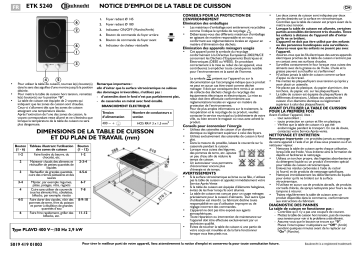 Mode d'emploi | Whirlpool ETK 5240 IN Manuel utilisateur | Fixfr