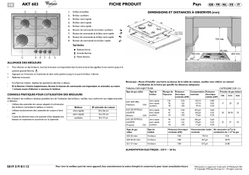 Mode d'emploi | Whirlpool AKT 603/IX Manuel utilisateur | Fixfr