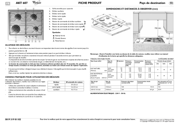 AKT 607/IX | AKT 607/NB | Mode d'emploi | Whirlpool AKT 607/WH Manuel utilisateur | Fixfr