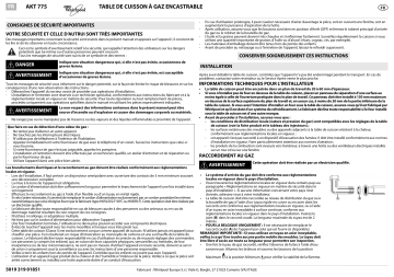 Mode d'emploi | Whirlpool AKT 775/IX Manuel utilisateur | Fixfr