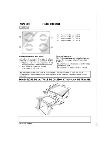 AKM 608 WH/01 | Mode d'emploi | Whirlpool AKM 608 IX/01 Manuel utilisateur | Fixfr