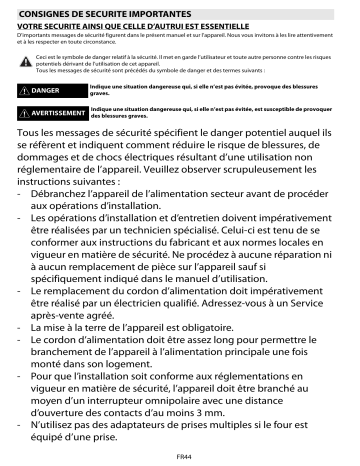 Mode d'emploi | Whirlpool BMVE 8200/IN Manuel utilisateur | Fixfr